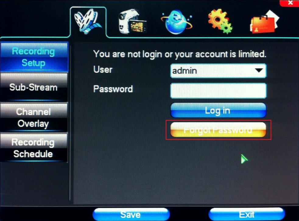 recover password