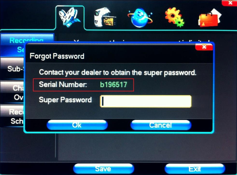 recover password